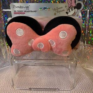 Disney Minnie Mouse Pink and Black Plush Headband